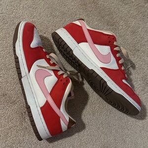 Nike Dunk Low Red and Pink Sneakers